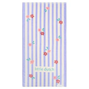 Ręcznik plażowy dla dzieci Dreamy Purple Stripe 60x120cm, Little Dutch