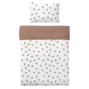 Pościel muślinowa bawełniana 100x135 poszewki Vintage Teddy Misie, Albero Mio