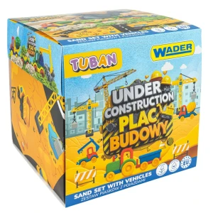 Zestaw z pojazdami PLAC BUDOWY piasek dynamiczny i fluffy, Tuban