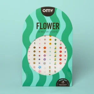 Naklejki na paznokcie FLOWER 120 sztuk, OMY