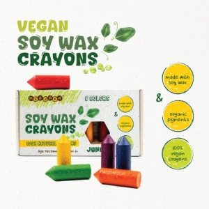 Kredki SOY WAX JUNIOR Medenka  z wosku sojowego 1+ (6 kolorów) 100% naturalne