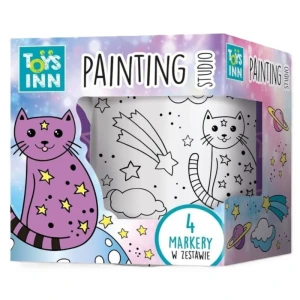 Kubek do kolorowania z markerami Kot z gwiazdkami, Toys Inn