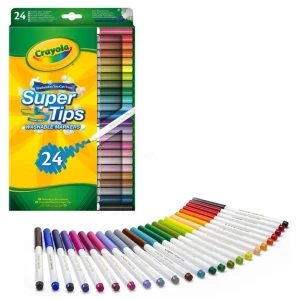 Flamastry zmywalne dla dzieci Super Tips  24 kolory, Crayola