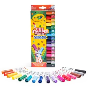 Flamastry ze stempelkami mini Emotki Emoji 16 kolorów, Crayola