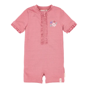 Little Dutch Swimsuit z krótkim rękawem Dreamy Pink Sparkle 98/104