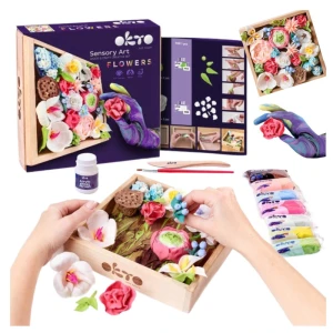 Zestaw DIY Wood&Craft  zrób własne kwiaty KWIETNIK ROMANS, OKTO