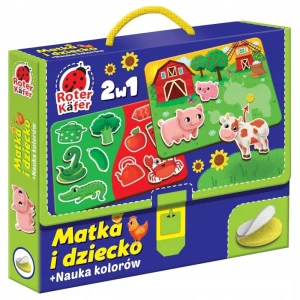 Gra edukacyjna Zwierzątka Mama i Dziecko + Nauka Kolorów, Roter Kafer