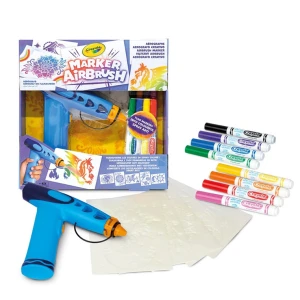 Aerograf dla dzieci Marker Airbrush z szablonami i flamastrami 6+, Crayola