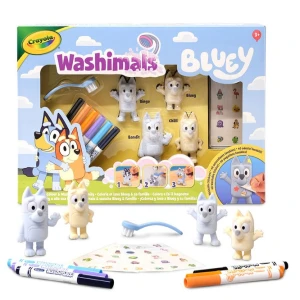 Figurki do malowania i mycia 4 sztuki Washimals Bluey 3+, Crayola