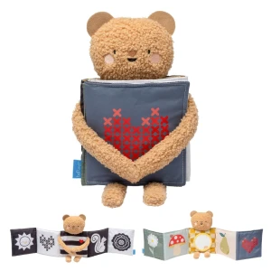 Dwustronna książeczka sensoryczna Przytulny Miś, Taf Toys