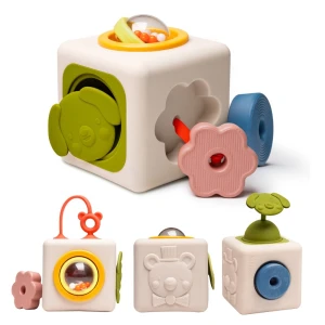 Silikonowa, sensoryczna Kostka Pełna Odkryć, Taf Toys