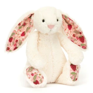 Pluszowy Króliczek z Kwiecistymi Uszami Kremowy „Berry” 18 cm, Jellycat