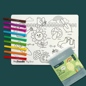 Moja Pierwsza Mata Silikonowa do Kolorowania A3 - Nauka Kolorów, Hey Doodle