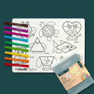 Moja Pierwsza Mata Silikonowa do Kolorowania A3 - Kształty Zwierzątka, Hey Doodle