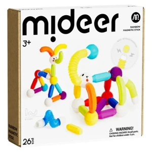 Magnetyczne klocki kreatywne - pałeczki konstrukcyjne 26 el., Mideer