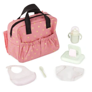 Torba do przewijania lalek z akcesoriami do karmienia RÓŻOWA, LullaBaby