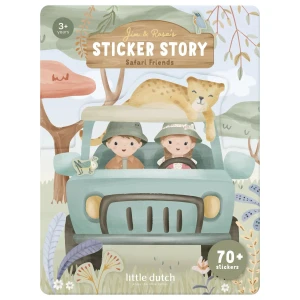 Książeczka z naklejkami Safari Friends, Little Dutch
