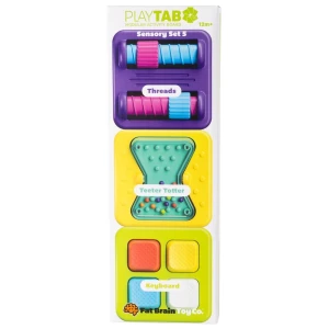 PlayTab Sensoryczne Kwadraty - zestaw nr 5 z nakrętkami, Fat Brain Toy