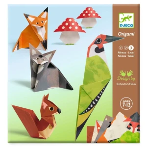 Zestaw artystyczny Origami SPACER W LESIE zwierzęta, Djeco