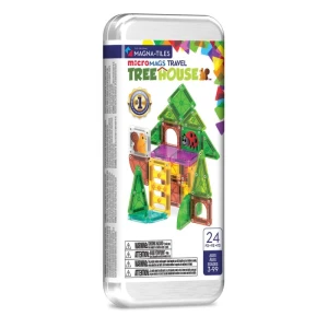 Klocki Magnetyczne TREEHOUSE Travel microMAGS 24 elementów, Magna-Tiles