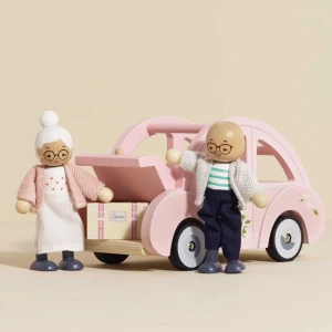 Drewniany różowy samochód dla laleczek Retro Sophie, Le Toy Van