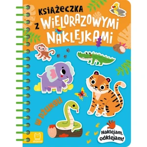 Książeczka z wielorazowymi naklejkami W DŻUNGLI naklejam, odklejam!