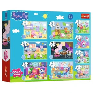 Puzzle 10w1 Świnka Peppa - zabawny świat Peppy, Trefl