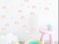 pastelowelove naklejka na ścianę mini tęcze różowe